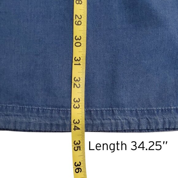 Old Navy Chambray Lightweight Denim Shirtdress Size M - Picture 10 of 12